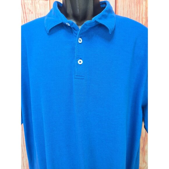 Peter Millar Collection Mens XXL Blue Polo Cotton & Lycra Perfect Pique - Picture 3 of 7